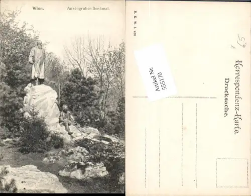 555170,Wien Innere Stadt Anzengruber Denkmal pub B.K.W.I. 458
