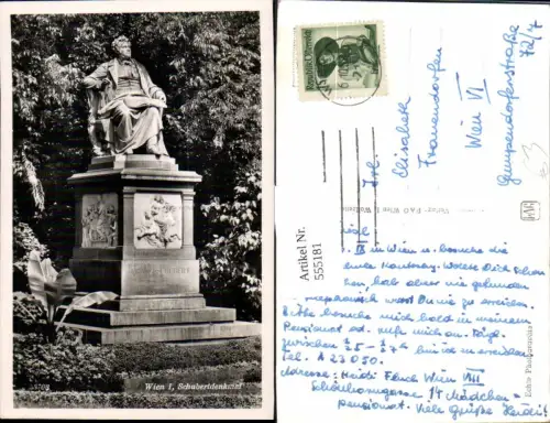 555181,Wien Innere Stadt Franz Schubert Denkmal