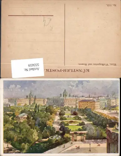 555659,Künstler AK A. Ruep Wien Innere Stadt Hofmuseum Museum