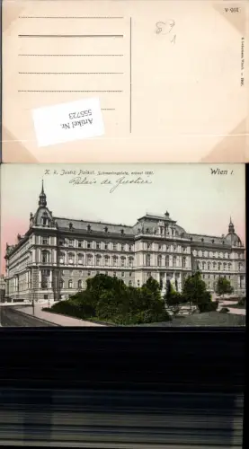 555723,Wien Innere Stadt K.K. Justiz Palast Schmerlingplatz pub Ledermann 195 A