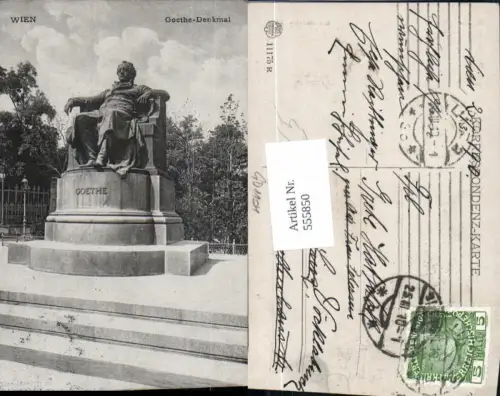 555850,Wien Innere Stadt Goethe Denkmal