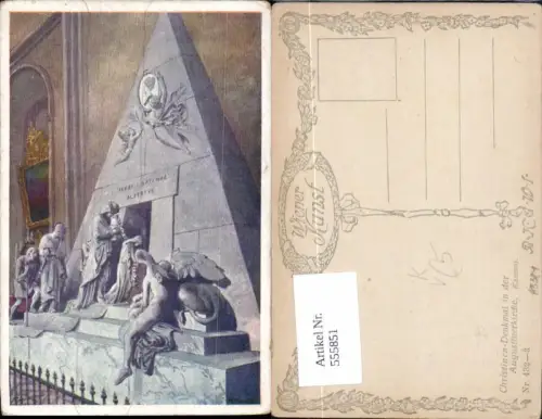 555851,Künstler AK R. Preuss Wien Innere Stadt Christinen Denkmal B.K.W.I. 432-3