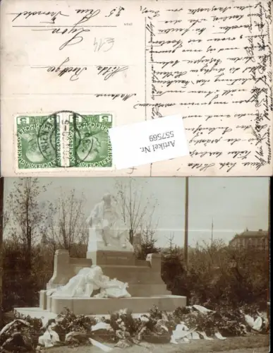 557569,tolle Foto-AK Johannes Brahms Denkmal Wien Karlsplatz Wieden