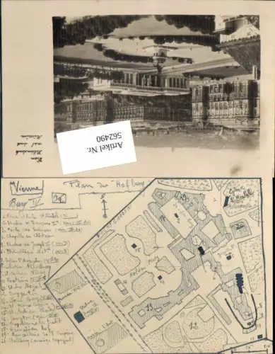 562490,handgezeichneter Plan Wien Heldenplatz Burg Volksgarten