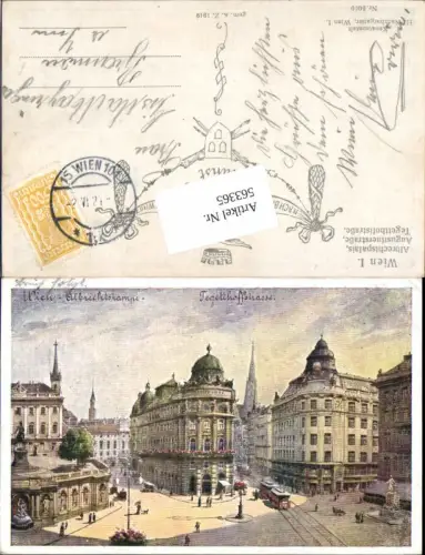 563365,Künstler AK Wien Innere Stadt Albrechtsrampe Tegetthoffstrasse pub Nachbargauer