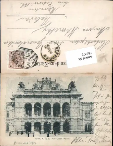 563378,Wien Innere Stadt K. K. Hofoper 1899 Oper