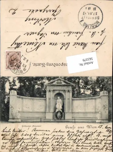 563379,Wien Innere Stadt Grillparzer Monument 1897