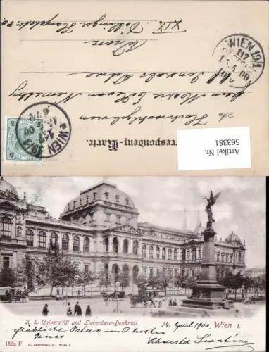 563381,Wien Innere Stadt k. k. Universität pub Ledermann 152 a F