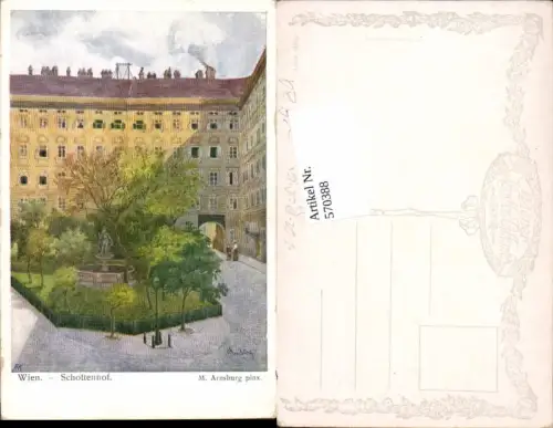 570388,Künstler AK M. Arnsburg Wien Schottenhof pub B.K.W.I. 899-7