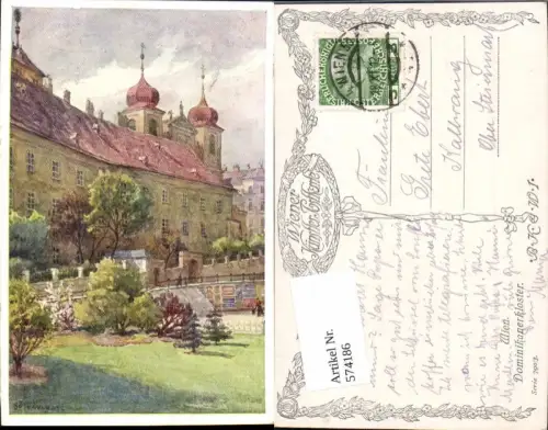 574186,Künstler AK Hans Götzinger Wien Dominikanerkloster pub B.K.W.I. 790/3