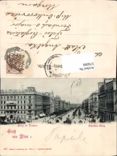 576099,Wien Schottenring Hotel de France pub Ledermann 435