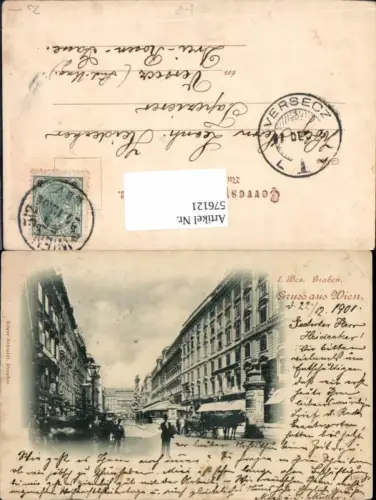 576121,Wien Innere Stadt Graben Litfaßsäule 1901