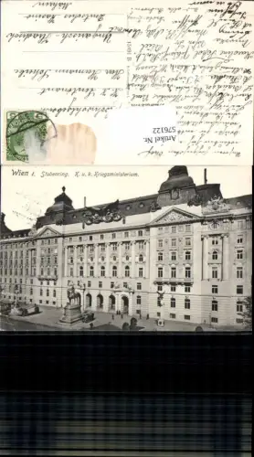 576122,Wien Innere Stadt Stubenring Kriegsministerium pub Ledermann 15491 B