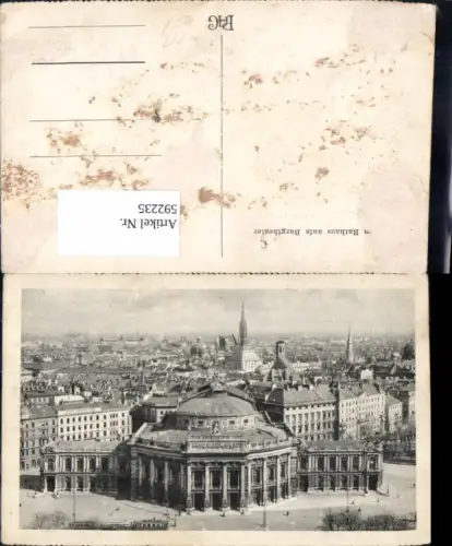 592235,Wien Innere Stadt Burgtheater Theater Blick v. Rathaus Vienna