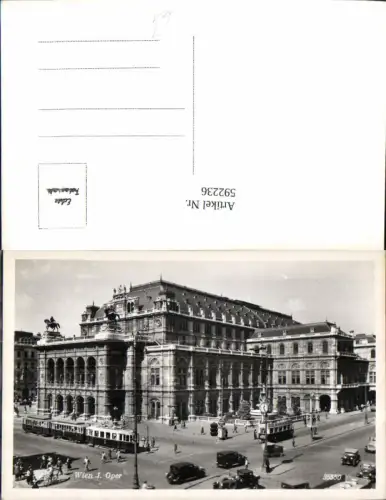 592236,Foto Ak Wien Innere Stadt Staatsoper Oper Vienna Ringlinie