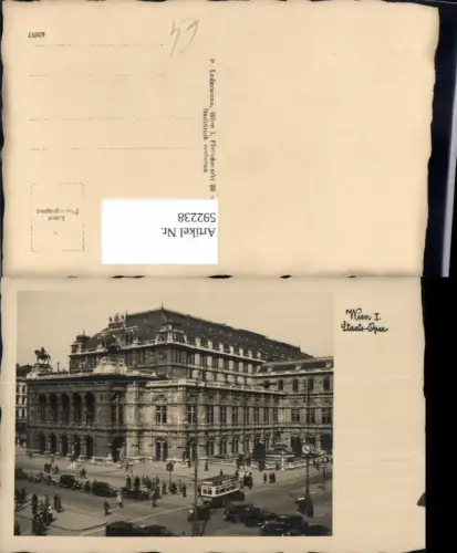 592238,Foto Ak Wien Innere Stadt Staatsoper Oper Vienna