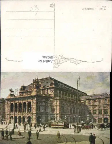 592244,Künstler Ak Wien Innere Stadt Staatsoper Oper Vienna pub Kilophot 4537