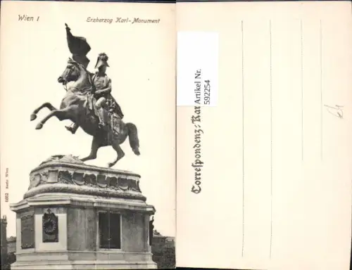 592254,Wien Innere Stadt Erzherzog Karl-Monument Statue Denkmal Vienna