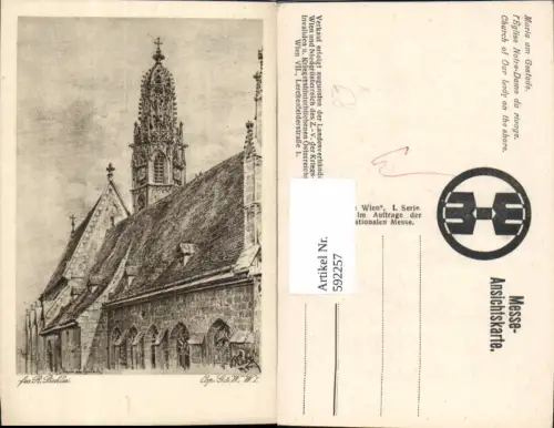 592257,Künstler Ak R. Pichler Maria am Gestade Kirche Wien Innere Stadt Vienna
