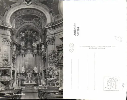 592264,Foto Ak Wien Innere Stadt Peterskirche Innen Vienna