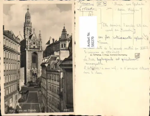 592270,Foto Ak Wien Innere Stadt Maria im Gestade Kirche Vienna