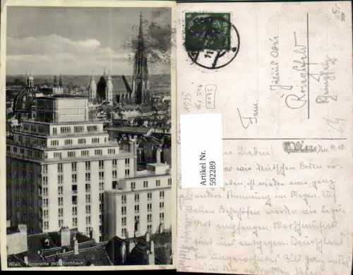 592289,Wien Innere Stadt Panorama m. Hochhaus Stephansdom Vienna