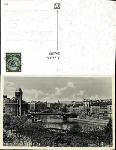 592300,Wien Innere Stadt Kai m. Urania Brücke Vienna