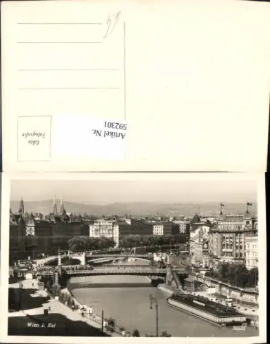 592301,Foto Ak Wien Innere Stadt Kai Brücke Vienna