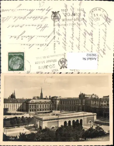 592312,Foto Ak Wien Innere Stadt Heldenplatz Heldendenkmal Vienna