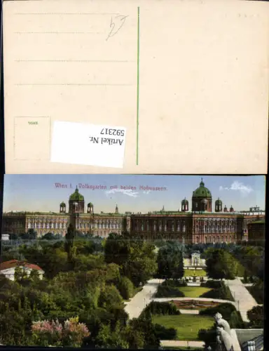 592317,Wien Innere Stadt Volksgarten u. Hofmuseen Museum Theresienplatz Vienna