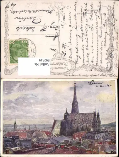 592319,Künstler Ak Rudolf Konopa Wien Innere Stadt Stefanskirche Stephansdom Vienna pub B.K.W.I. 795/5