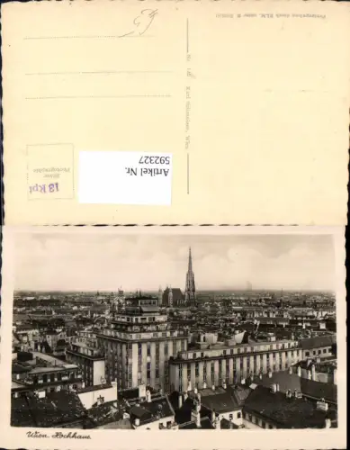 592327,Foto Ak Wien Innere Stadt Hochhaus m. Stephansdom Vienna