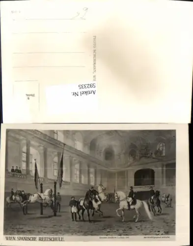 592335,Künstler Ak J. v. Blaas Spanische Reitschule Lippizaner Pferde Wien Innere Stadt Vienna