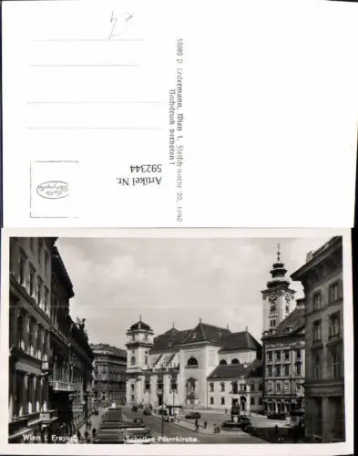 592344,Foto Ak Wien Innere Stadt Freyung Schotten-Pfarrkirche Kirche Vienna