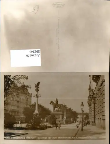 592346,Foto Ak Wien Innere Stadt Stubenring Radetzky-Denkmal Vienna