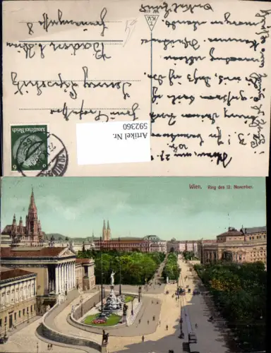592360,Wien Innere Stadt Ring d. 12. November Parlament Vienna