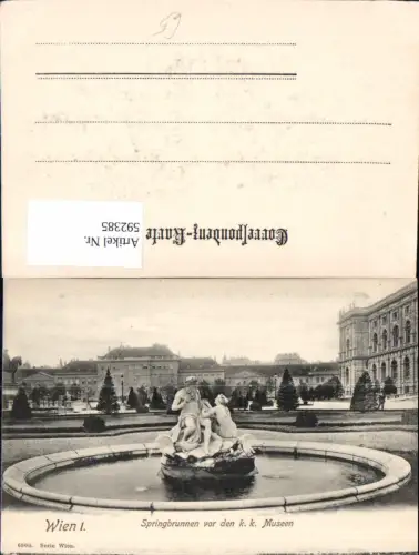 592385,Wien Innere Stadt Springbrunnen Museen Theresienplatz Vienna