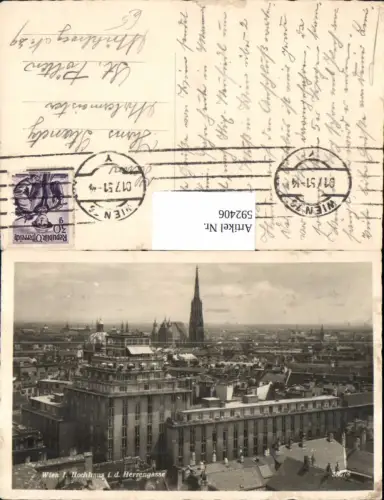 592406,Foto Ak Wien Innere Stadt Hochhaus Herrengasse Vienna