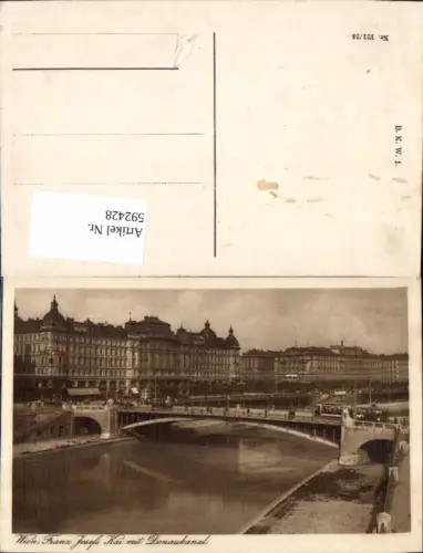 592428,Wien Innere Stadt Franz-Josef-Kai m. Donaukanal Brücke Vienna