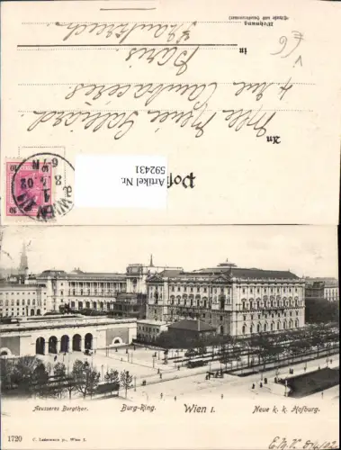 592431,Wien Innere Stadt Burgring Burgthor Burgtor Hofburg Vienna pub C. Ledermann 1720