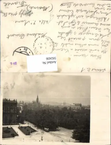 592436,Foto Ak Wien Innere Stadt Theresienplatz Blick z. Parlament Rathaus Vienna