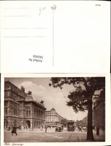 592450,Wien Innere Stadt Opernring Staatsoper Straßenbahn Vienna