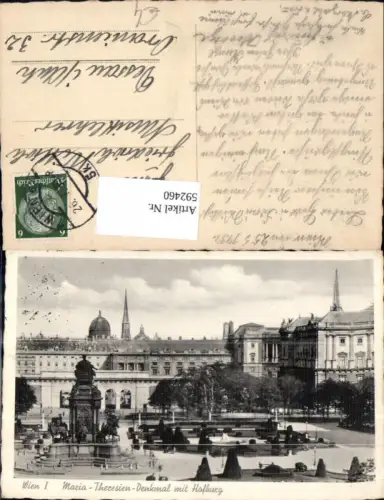 592460,Wien Innere Stadt Maria-Theresien-Denkmal m. Hofburg Vienna