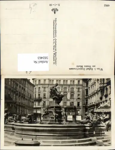 592463,Foto Ak Wien Innere Stadt Rafael Donnerbrunnen Neuen Markt Vienna