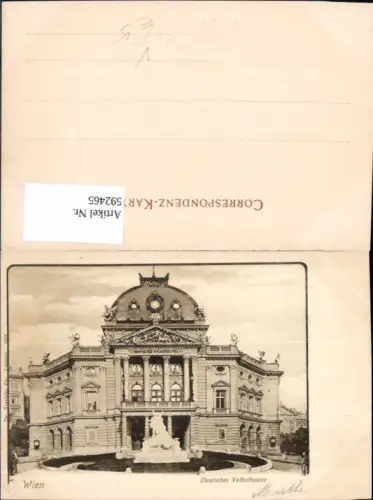 592465,Wien Innere Stadt Deutsches Volkstheater Theater Vienna pub Dr. Trenkler Co 5805