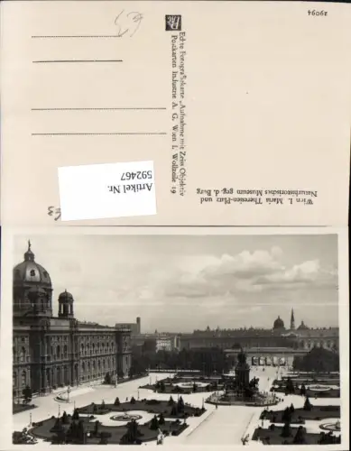 592467,Foto Ak Wien Innere Stadt Maria Theresien-Platz u. Naturhistorisches Museum Vienna