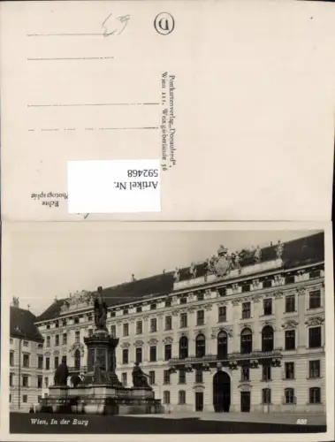 592468,Foto Ak Wien Innere Stadt In der Burg Vienna