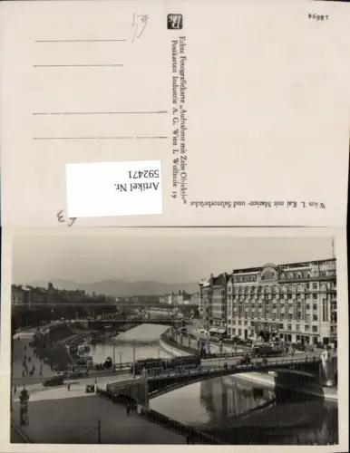 592471,Foto Ak Wien Innere Stadt Kai m. Marien- u. Salztorbrücke Brücke Vienna