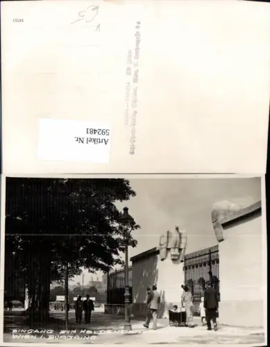 592481,Foto Ak Wien Innere Stadt Eingang Heldendenkmal Burgring Kinderwagen Vienna Scheider 1837