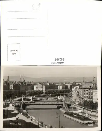 592495,Foto Ak Wien Innere Stadt Kai Brücke Vienna